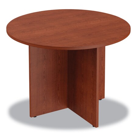 Alera Round Conference Table, 29.5" H, Medium Cherry Top, Woodgrain Laminate CFRND42MC